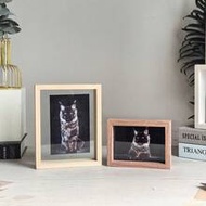 1 PC 5x7 Photo Frames, Rustic Double Sided Photo Frame, Floating Picture Frames 4x6, 6*8in ,Tabletop