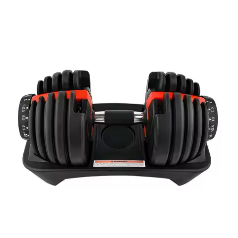Set of 2, 24-kg Quick-adjust Dumbbells, Ideal for Strength Training and Home Use
