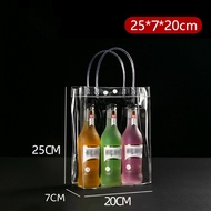 100 ชิ้น กระเป๋าPVC กระเป๋าพลาสติกใส กระเป๋าถือ กระเป๋าโท้ทแบบใสใสกระเป๋าเงินแบบใสกระเป๋า ถุงใส่ของข