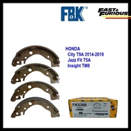 FBK City T9A 2014-2019 Rear Brake Shoe Jazz Fit T5A Insight TM8 HONDA FK5300