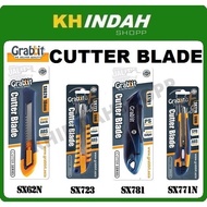 📢🔥MURAH!!OFFER!🔥🎉 - GRABBIT CUTTER KNIFE /  PISAU PEMOTONG / STATIONERY QUALITY AUTO-LOCK SNAP-OFF B