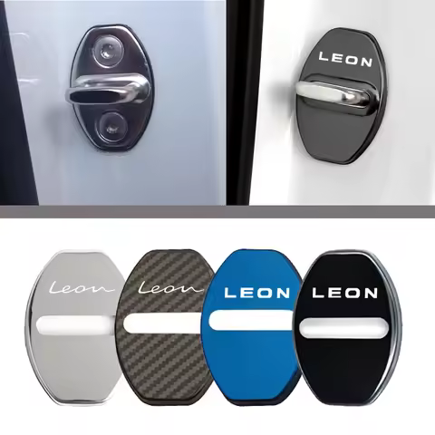 4pcs Car Door Lock Buckle Protection Cover Anti-rust Waterproof for Seat Leon FR ST MK2 MK3 MK4 2011