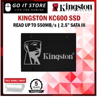 Kingston SSD KC600 256GB / 512GB / 1024GB / 2048GB Internal Solid State Drive Sata SSD 2.5" (SKC600/