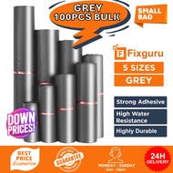 Fixguru Grey Courier Bag | Small | Bulk 100pcs | Polymailer | Shipping Bag | Parcel Bag