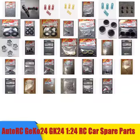 AutoRC GeKo24 GK24 1:24 RC Car Spare Parts ESC Metal Front Rear Axle Shock Absorber Spring Tire Whee