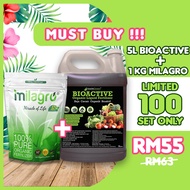 BIOACTIVE Organic Liquid Fertilizer 5Litre Baja Organik Cecair/ MILAGRO Foliar Fertigation Amino Aci