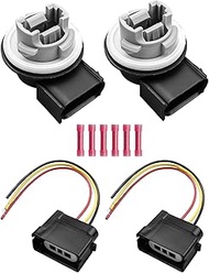 Turn Signal Socket Brake Light Socket & Connector Wiring Pigtail Harness Kit Fit for Ford F-150 Linc