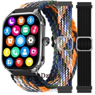 H9 Smart watch Strap Nylon Braided Loop Wristband Band For H9 Pro Max Smart watch Screen Protector F