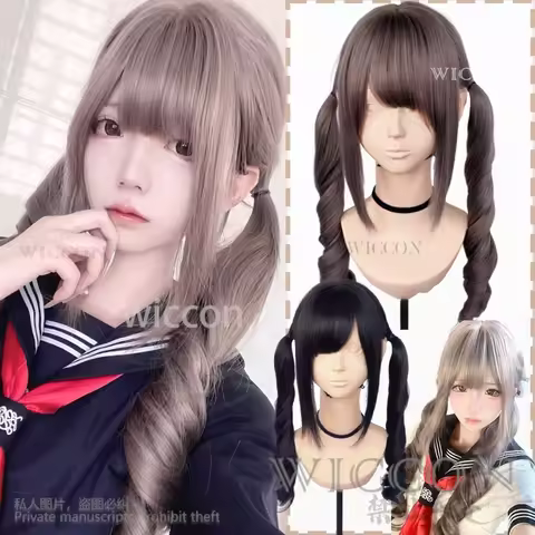 Japanese Jirai Kei Girls Cosplay Anime Nyashka Cos Synthetic Wig Lolita Lovely Sweet Y2K Bunches Hal