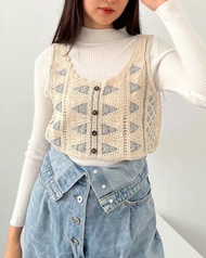 Vest Vintage Korea Rompi Rajut Sido Korea Rompi Rajut Wanita Korea Vest Rajut Vintage Rompi Vintage Vest