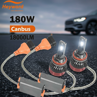 Heyword 180W 18000LM CSP3570 LED Headlight H1 H4 H7 H11 9005 9006 9012 HB3 HB4 HIR2 Canbus 6000K  He