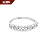 Top Cash Jewellery 10K Lab Grown Diamond Double Layer Line Design Ring