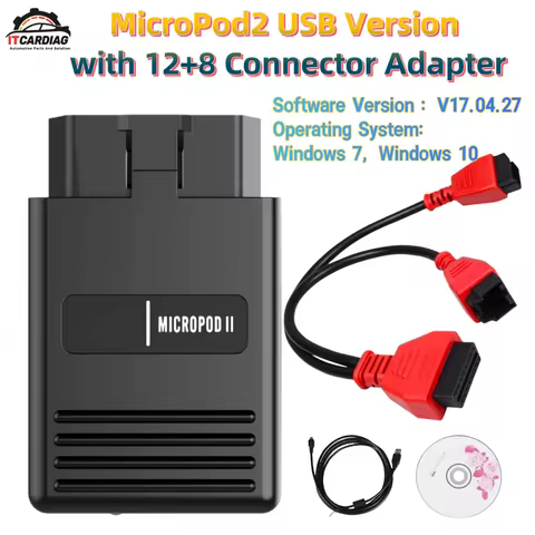V17.04.27 MicroPod 2 Scanner MicroPod II for Chrysler/Dodge/Jeep with Programming Cable 12+8 Connect