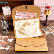 JSJJINGP Birthday Red Envelope, Traditional Foldable 3D Pop-Up Greeting Card, Funny Creative DIY Bes