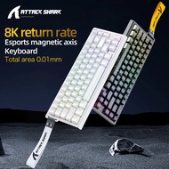 X68HE ATTACK SHARK Magnetic Gaming Keyboard Mechanical Wired for Pro Gaming 0.01mm Rapid Trigg 8000H