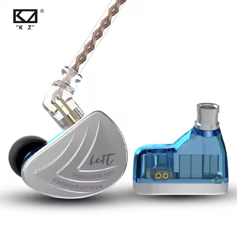 KZ AS16 16BA Balanced Armature Earphones HIFI In Ear Monitor Music Earphones Noise Cancelling Earbud