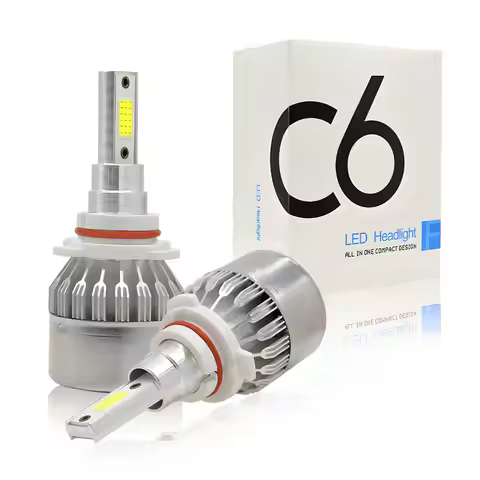 1Pcs/2pcs C6 72W H11 H4 Hi/Lo H1 H7 COB LED H11 HB3 9005 HB4 9006 Car Headlight Bulbs Car Fog Light 