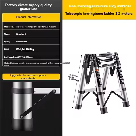 Thickened and reinforced aluminum alloy telescopic ladder, zigzag ladder, road alloy folding ladder,