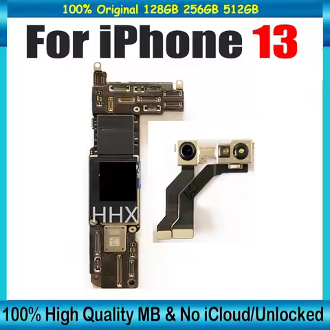 Fully Tested Mainboard for iPhone 13 Motherboard With Face ID Unlocked Logic Board Clean ICloud 128G