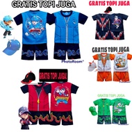 Boboiboy Children's Clothes Set Free Complete Hat/BOBOIBOY SOLAR AIR Fire GALAXY Children's Clothes Set/BOBOIBOY GALAXY BOBOIBOY Fire BOBOIBOY AIR BOBOIBOY SOLAR Latest BOBOIBOY Children's Clothes