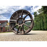 LIMITED STOCK RAXER Wheels RP10X 16x7.0 4x100 ET42 (FLOW FORMING) Satin Bronze - READY STOCK