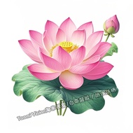 Toilet Lotus Stickers Bathroom Toilet Self-Adhesive Stickers Good Luck Lotus Wall Doors Windows Lotu