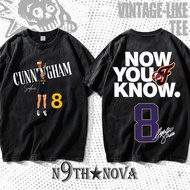 24H SHIP N9THNOVA retro sports-printed T-shirt CUNNINGHAM Sophie 8 and NOW YOU KNOW. 8 Digital