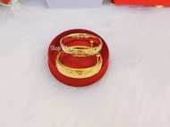 Vòng cưới 2 chỉ khoá vặn ốc xi vàng 24k cao cấp ( vòng có khắc 9999 2C ) 1 vòng