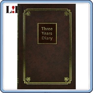 Life 3-Year Diary Notebook - A5 & B6 Sizes, Multi-Year Journal in Dark Brown, Maroon, and Black