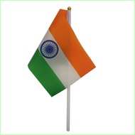[PLK FDWS THK 139 ] KAFNIK,5pcs India Hand Flag 1421CM  With 30cm Plastic Flagpole