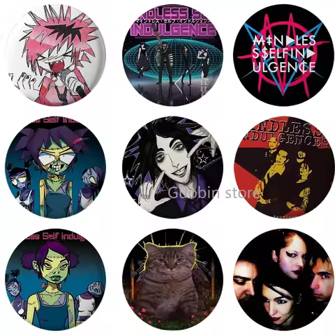 58mm FRANKENSTEIN GIRLS Badge Mindless Self Indulgence Jamie Hewlett Cartoon Brooches Seem Strangely