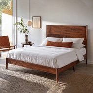 Furniture Direct Ravinder ALORA Queen & King Size Wooden Bed Frame-Walnut