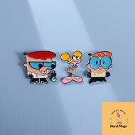 XHsubCutyJoinPin Funny Dexter's Laboratory Enamel Pins Brooches Cartoon Movie Brooch