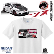 【new】 Election shirt [TK Store] Auto T T-shirt: Honda Civic FD2R K20A Design T-shirt R -Shape FD2R