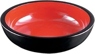 J-kitchens Buckwheat Pot, New Kneading Pot, Thick Inner Vermilion Black Shaku 4, φ16.3 x 4.3 inches 