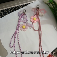 Bag Charm Macrame Rope Flower Decoration