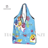 Baby Shark Portable Shopping Bag Foldable Carry-On Reusable Shopping Bag(38*64CM)