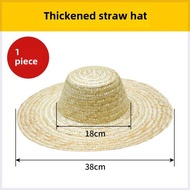 Extra Large Straw Hat Handwoven Construction Site Sunshade Protection Farmers Fishing Boater Cap Cou