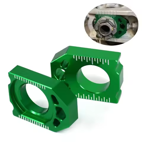 Motorcycles CNC Rear Chain Adjuster Axle Block For KAWASAKI KX125 KX250 03-08 KX250F 04-16 KX450F 06