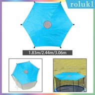 [Roluk] Trampoline Sunshade Cover Only Blue Waterproof Trampoline Accessories Backyard Tearproof Tra