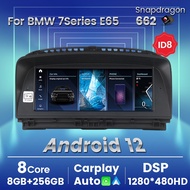 BMW 7 Series E65 E66 4G Android Player ID8 8.8 Inch Snapdragon 662 8 Core Apple Carplay/Android Auto