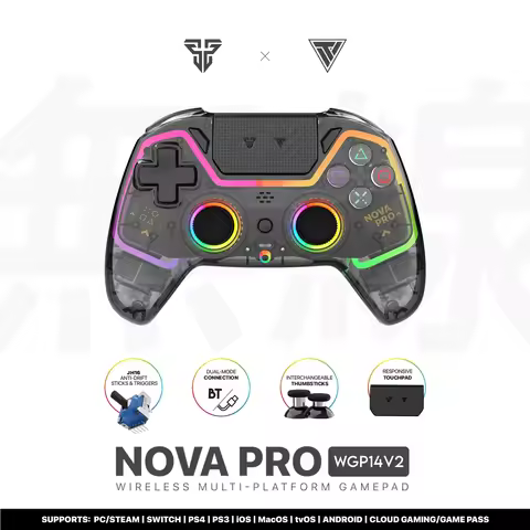 FANTECH NOVA PRO WGP14V2 Wireless Gamepad Anti-Drift Hall Effect Sticks and Force-switchable Tirgger