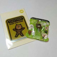 （現貨）Line Friends 熊大標語貼紙 Brown