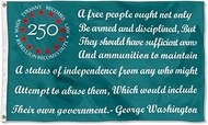 Cayyon George Washington Second Amendment Quote Flag, Teal, 5x3 Feet, Polyester, Mirrored Back Print