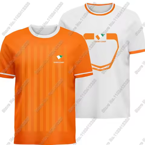 Maillot Ivory Coast National Jersey team Fans 2025 T Shirts 3D Print Mens Shorts Running Streetwear 