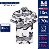 Tommy Hilfiger เสื้อเชิ้ตแขนสั้นผู้ชาย รุ่น MW0MW29859 DW5 - สีน้ำเงิน