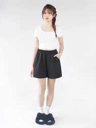 Quần Short Nữ Kaki Bigsize Woman Basic Lưng Thun Form Rộng Chất Vải Mềm Mịn - Quần Đùi Nữ Basic Cạp