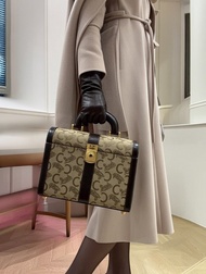 中古正品Celine思琳馬車老花皮革手提化妝箱 收藏品級別 復古優雅