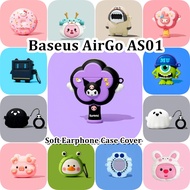 【Hot sale】 For Baseus AirGo AS01 Case Summer Style Cartoon Soft Silicone Earphone Case Casing NO.1