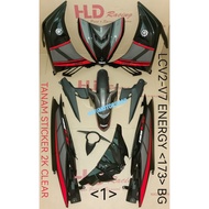 HLD LC135 V2 V3 V4 V5 V6 V7 LC 135 BATMAN RXZ BG ENERGY 173 SIAP TANAM STICKER FULL BODY COVER SET C